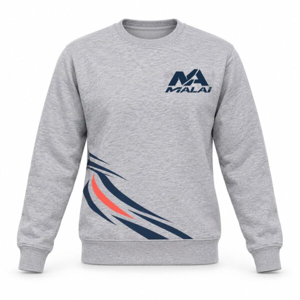 Sudadera Curvas en gris vigoré, vista delantera