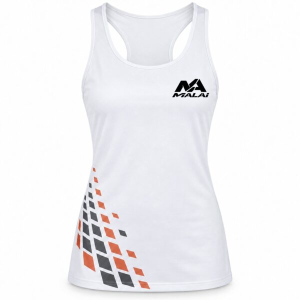 Camiseta de tirantes Trama en blanco, vista delantera