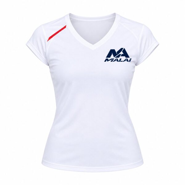 Camiseta Escalas blanca en blanco, vista delantera