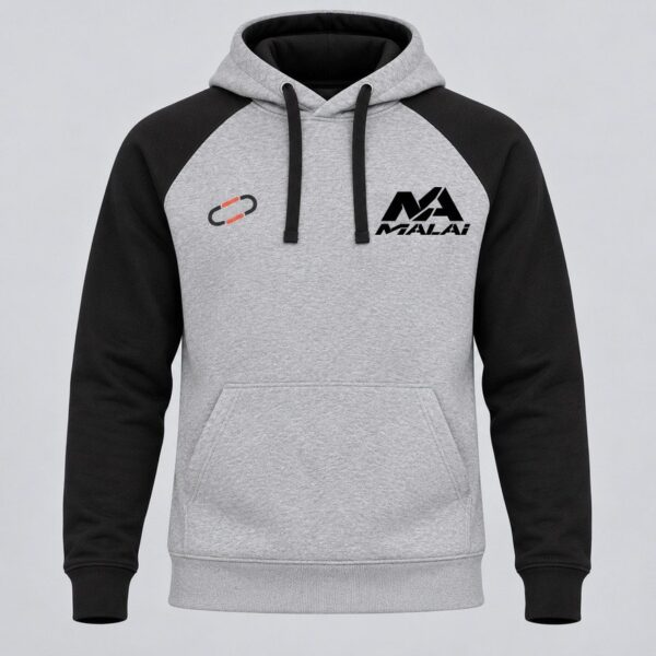 Sudadera Óvalo en gris vigoré/negro, vista delantera